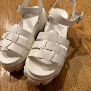 White sandals